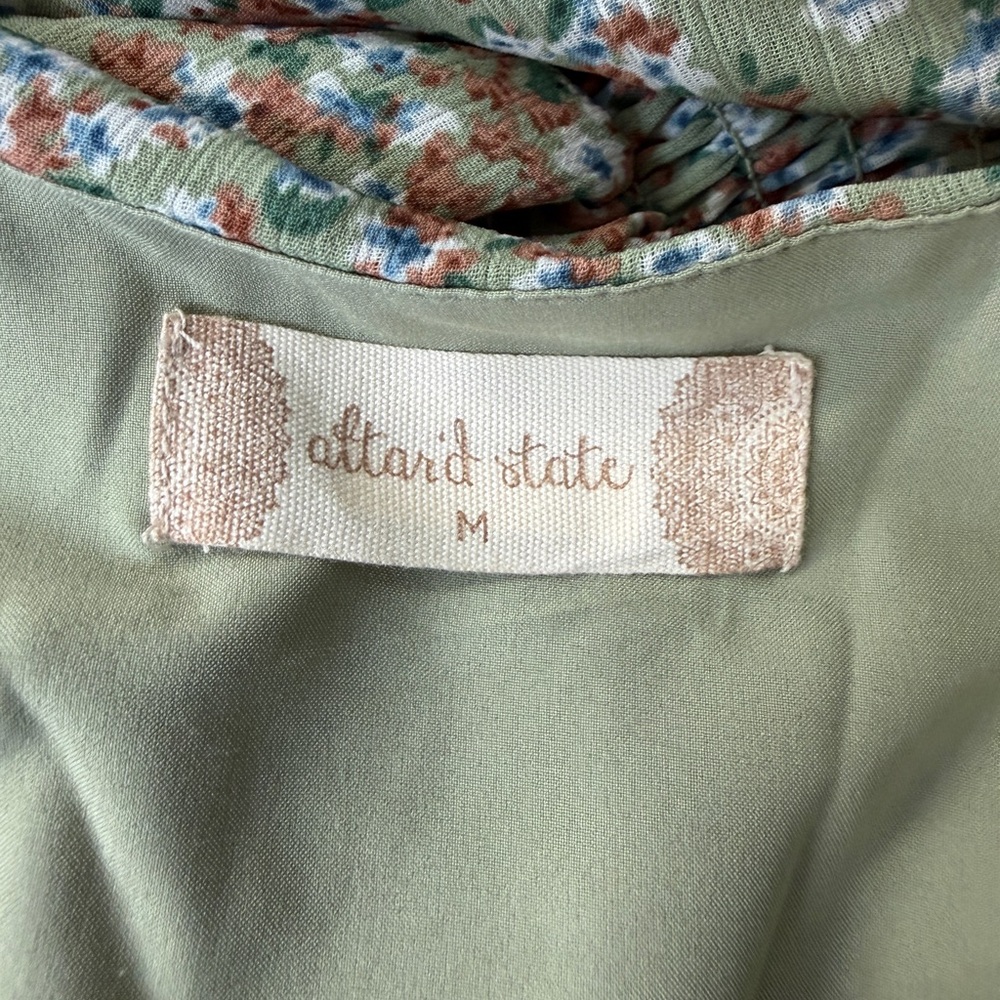 Altar'd State Floral Long Sleeve Dress with Button Detail - Picture 8 of 10